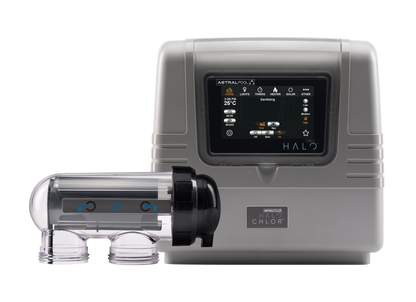 AstralPool Halo Chlor water treatment system with digital display
