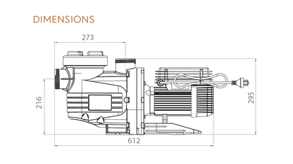Technical drawing of a mechanical component with dimensions labeled