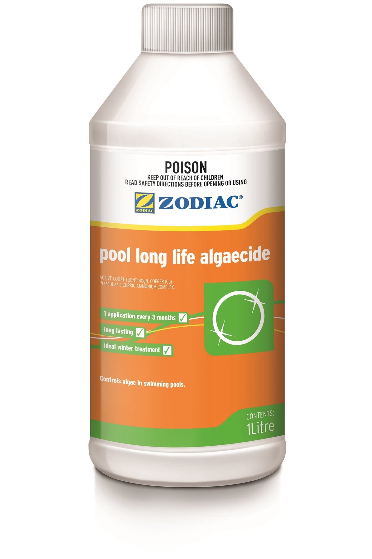 Zodiac pool long life algaecide bottle